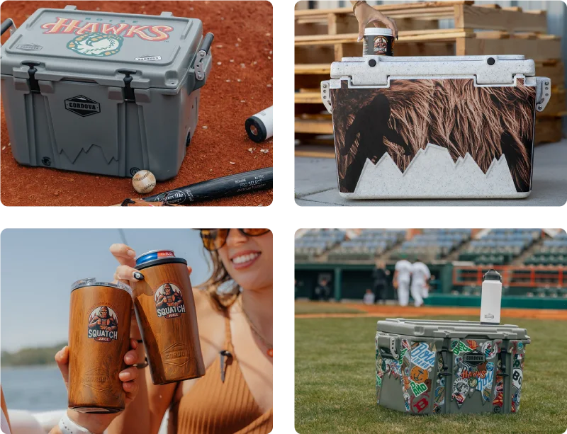 Collection of coolers with different designs