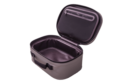 Looking inside a scree gray Cordova insulated cooler lunch bag [Scree]