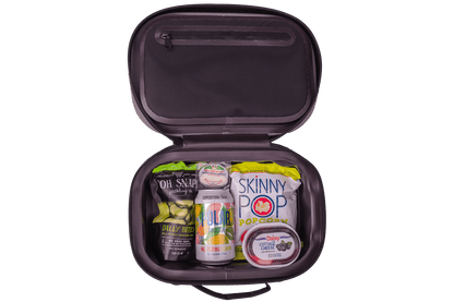 A lunch packed inside a scree gray Cordova insulated cooler lunch bag [Scree]