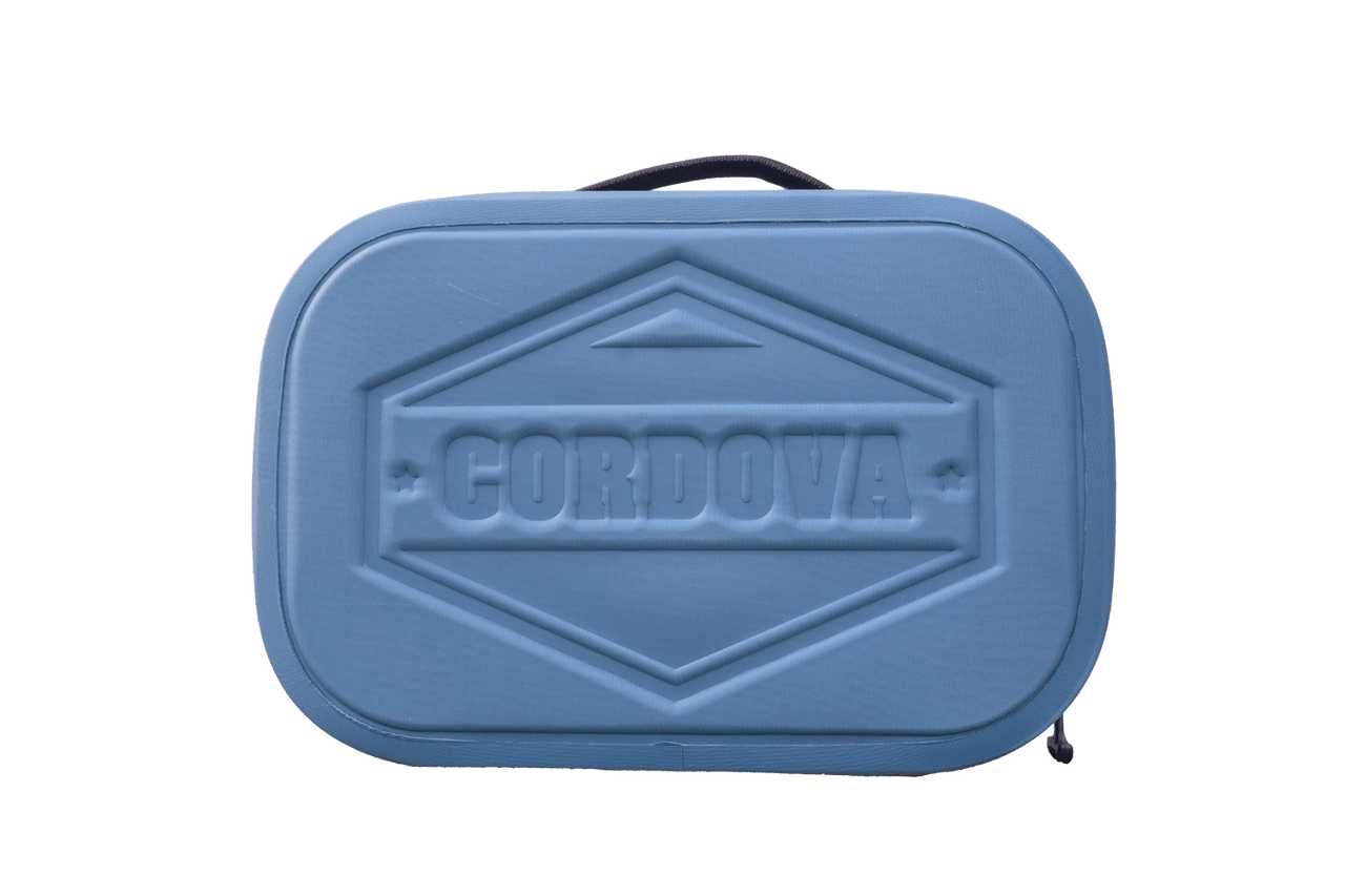 Back view of yonder blue Cordova insulated lunch bag cooler [Yonder]