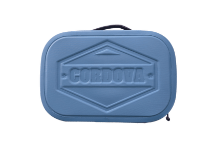 Back view of yonder blue Cordova insulated lunch bag cooler [Yonder]